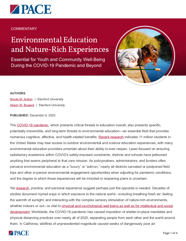 Environmental Education and Nature-Rich Experiences PDF