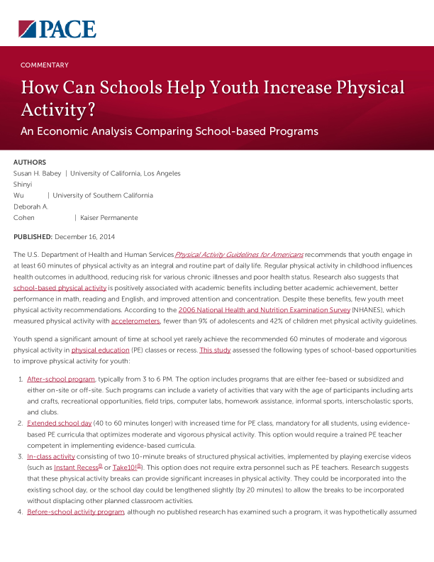 How Can Schools Help Youth Increase Physical Activity? PDF