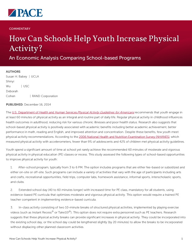 How Can Schools Help Youth Increase Physical Activity? PDF