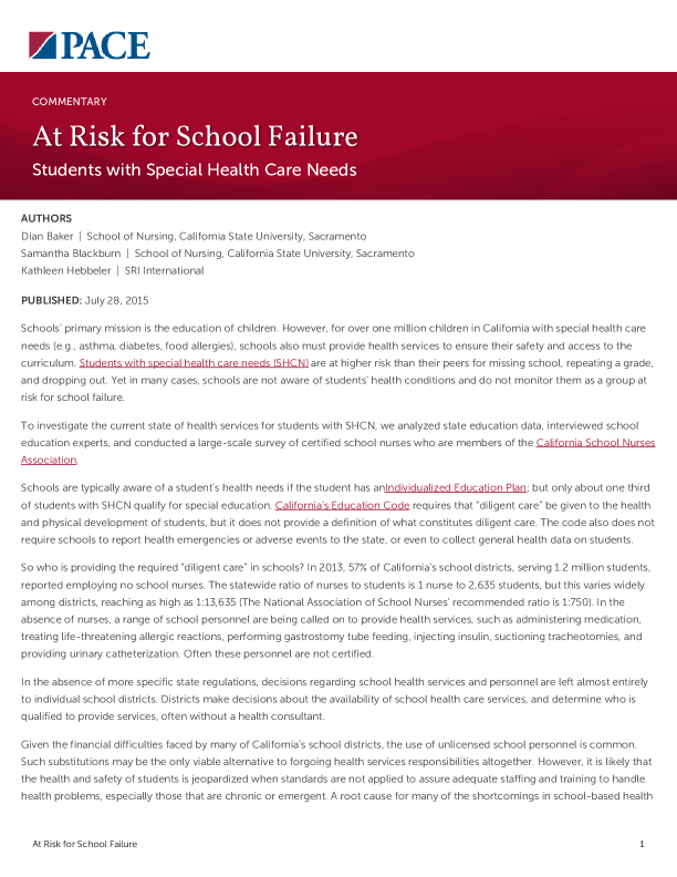 At Risk for School Failure PDF