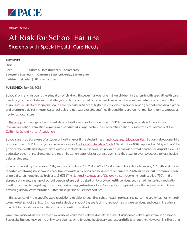 At Risk for School Failure PDF
