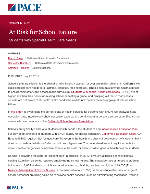 At Risk for School Failure PDF