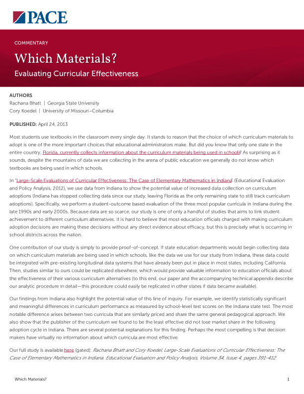 Which Materials? PDF