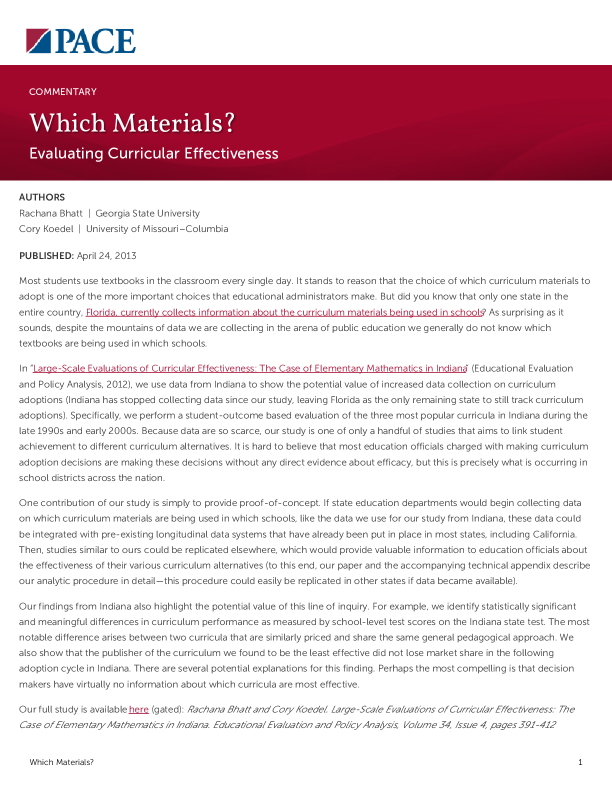 Which Materials? PDF