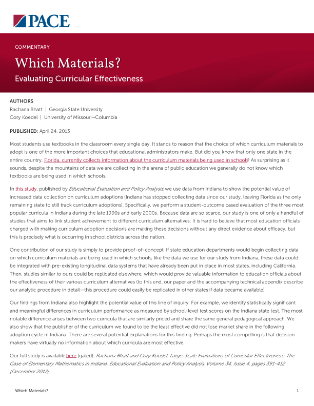 Which Materials? PDF