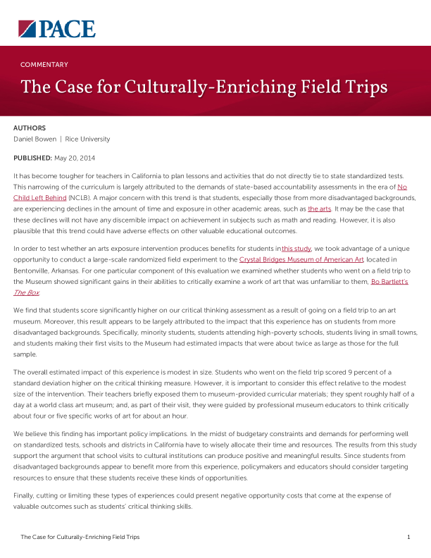 The Case for Culturally-Enriching Field Trips PDF