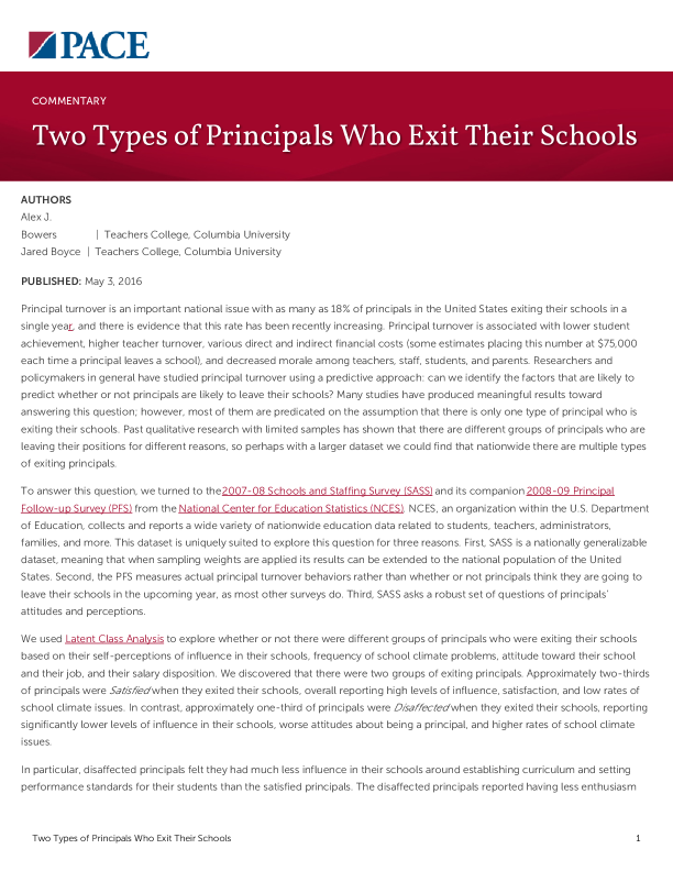 Two Types of Principals Who Exit Their Schools PDF