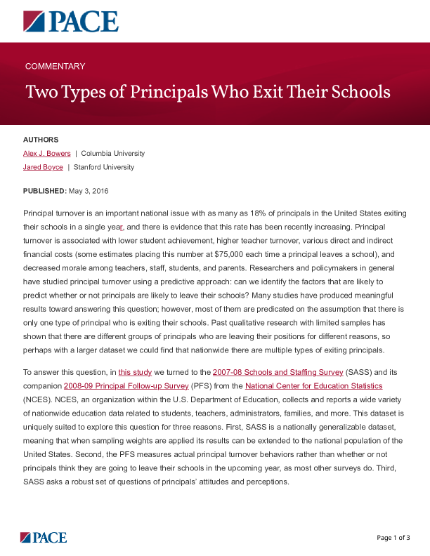 Two Types of Principals Who Exit Their Schools PDF