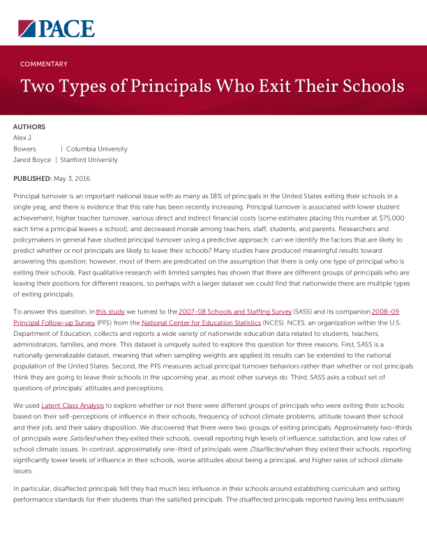 Two Types of Principals Who Exit Their Schools PDF