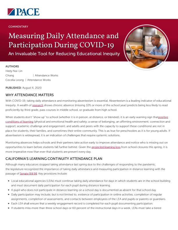 Measuring Daily Attendance and Participation During COVID-19 PDF