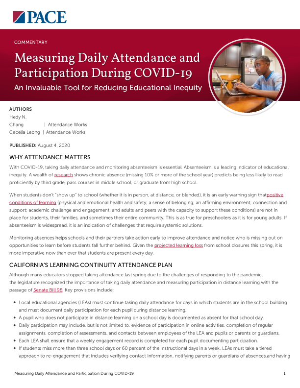 Measuring Daily Attendance and Participation During COVID-19 PDF