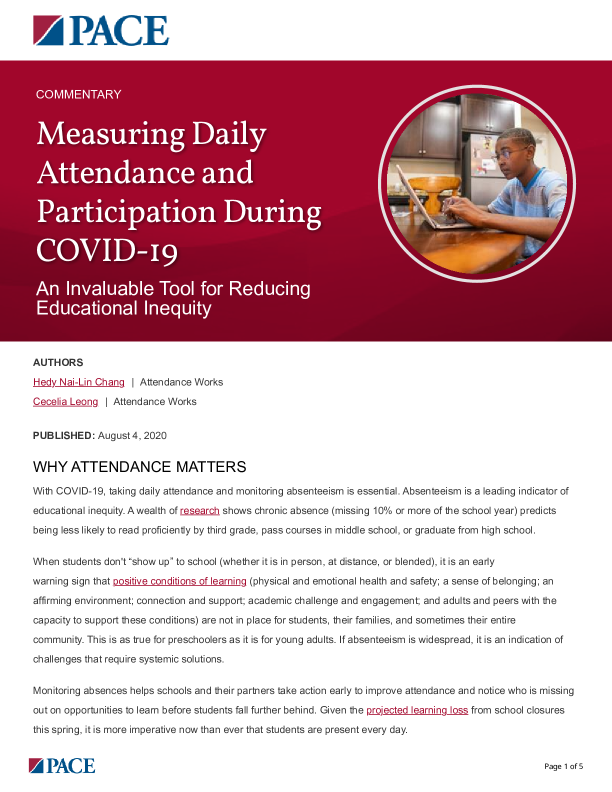 Measuring Daily Attendance and Participation During COVID-19 PDF