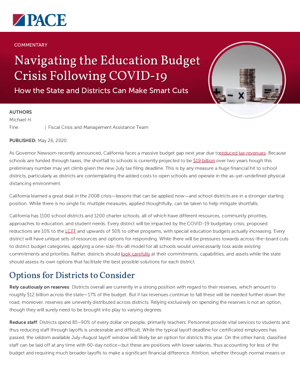 Navigating the Education Budget Crisis Following COVID-19 PDF