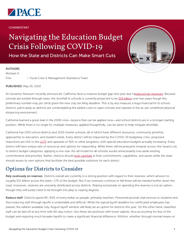 Navigating the Education Budget Crisis Following COVID-19 PDF