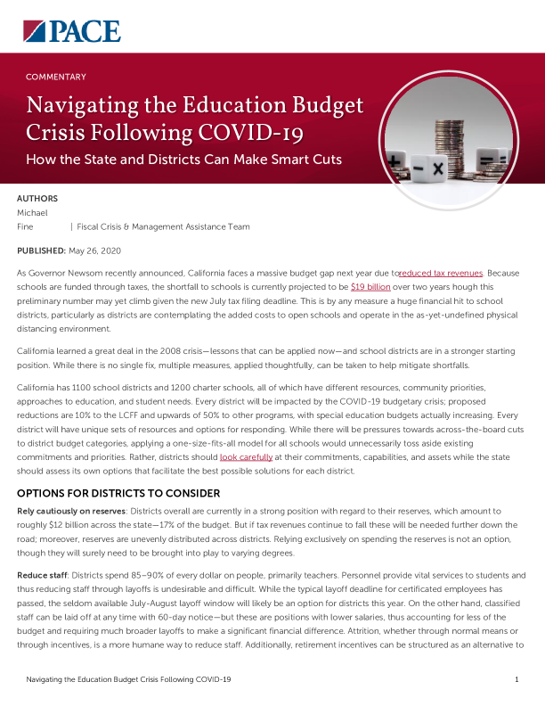 Navigating the Education Budget Crisis Following COVID-19 PDF