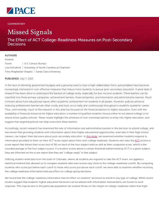Missed Signals PDF
