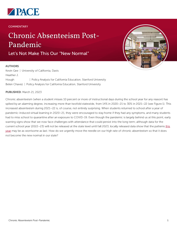 Chronic Absenteeism Post-Pandemic PDF