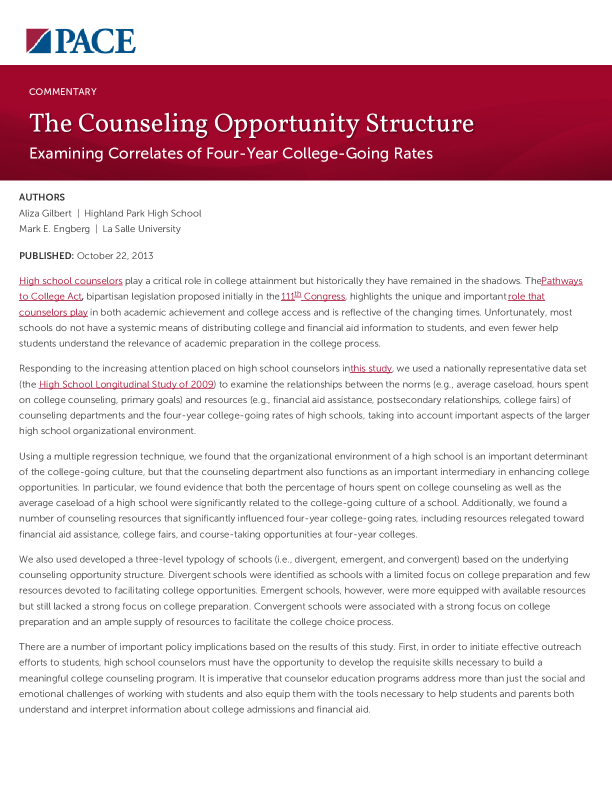 The Counseling Opportunity Structure PDF