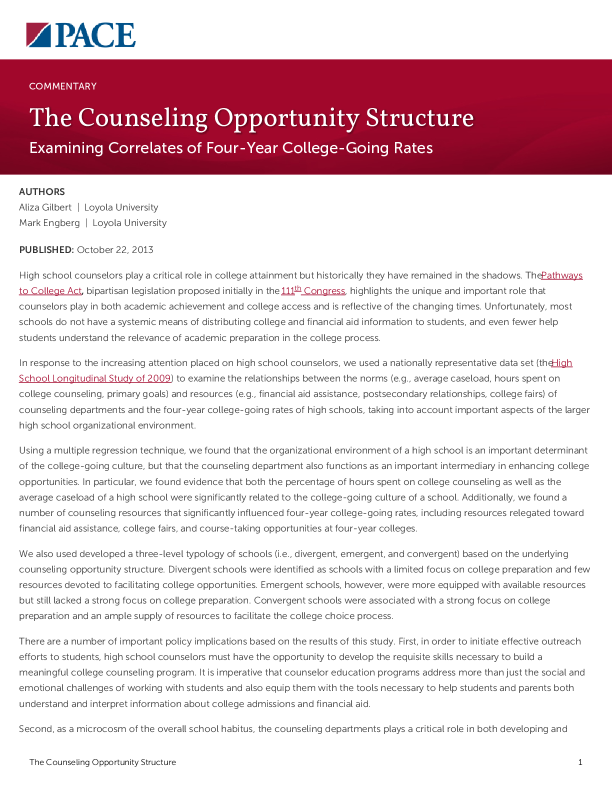 The Counseling Opportunity Structure PDF