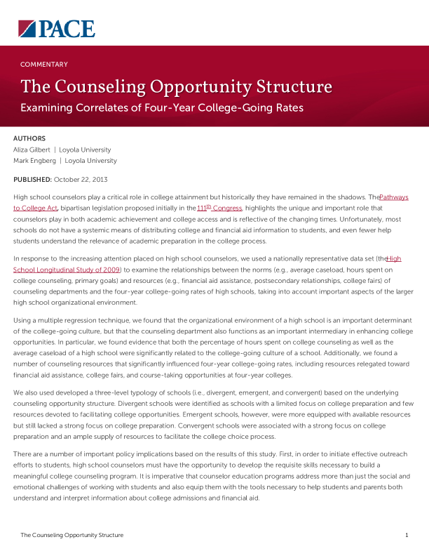 The Counseling Opportunity Structure PDF