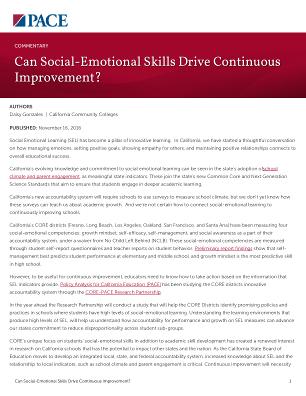 Can Social-Emotional Skills Drive Continuous Improvement? PDF