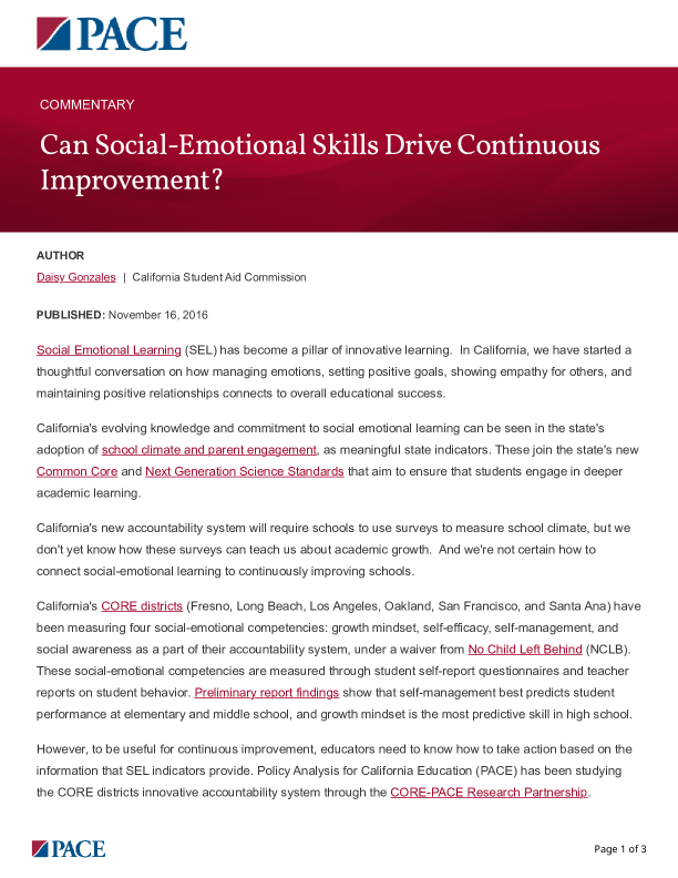 Can Social-Emotional Skills Drive Continuous Improvement? PDF