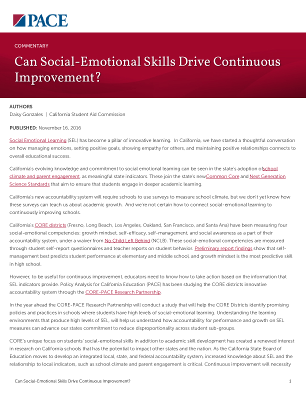 Can Social-Emotional Skills Drive Continuous Improvement? PDF