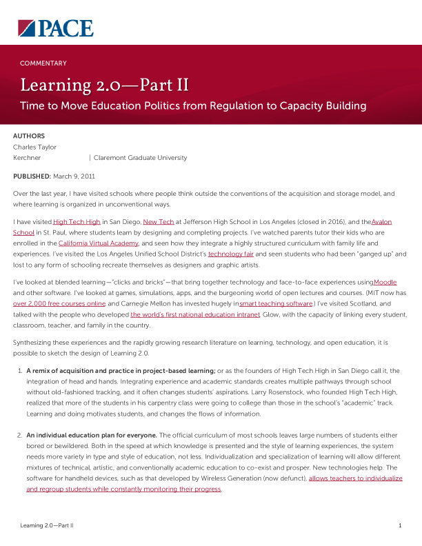 Learning 2.0—Part II PDF