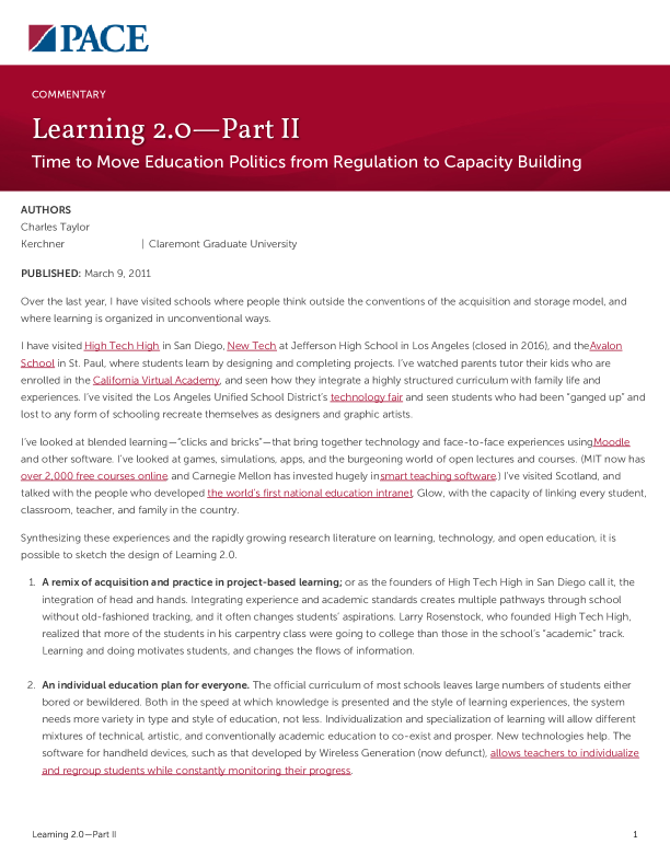 Learning 2.0—Part II PDF