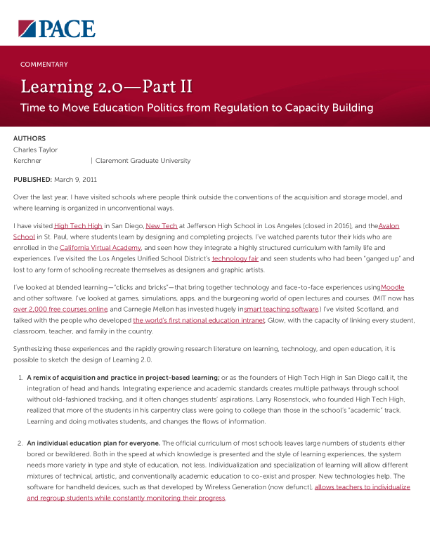 Learning 2.0—Part II PDF