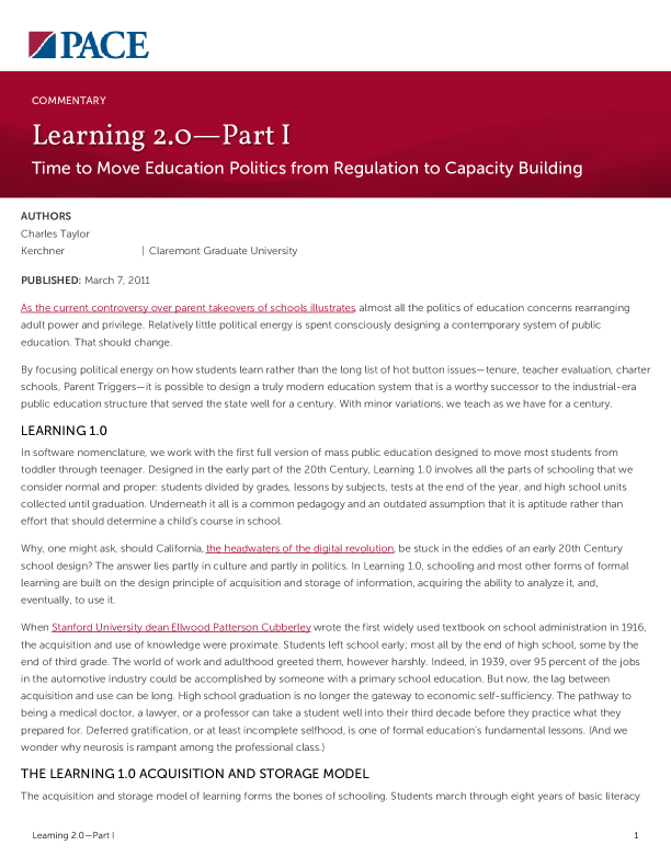 Learning 2.0—Part I PDF