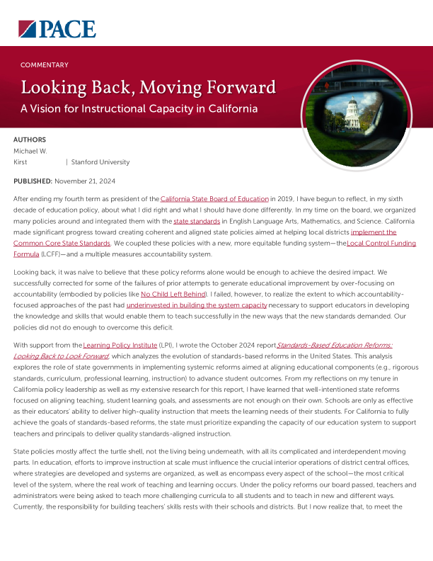 Looking Back, Moving Forward PDF