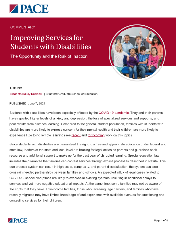 Improving Services for Students with Disabilities PDF