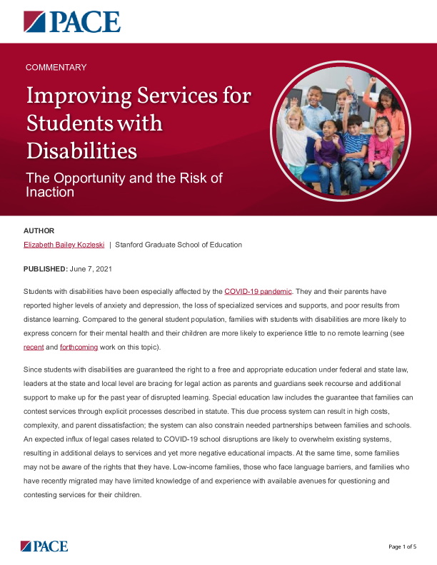 Improving Services for Students with Disabilities PDF