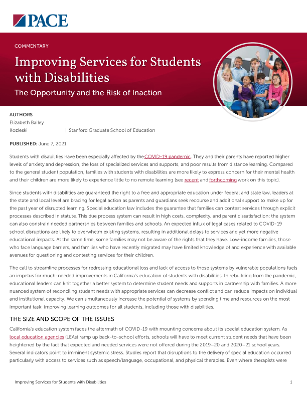 Improving Services for Students with Disabilities PDF