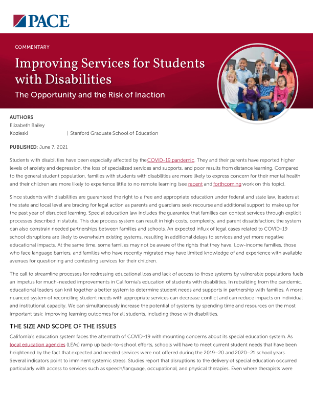 Improving Services for Students with Disabilities PDF