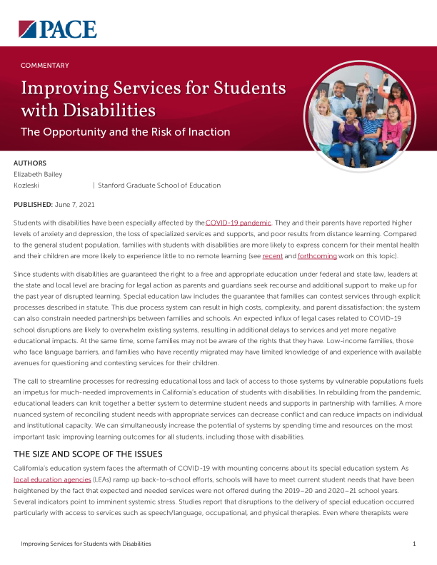 Improving Services for Students with Disabilities PDF