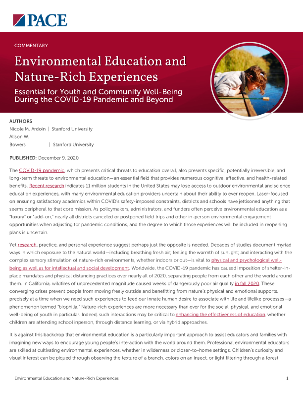 Environmental Education and Nature-Rich Experiences PDF