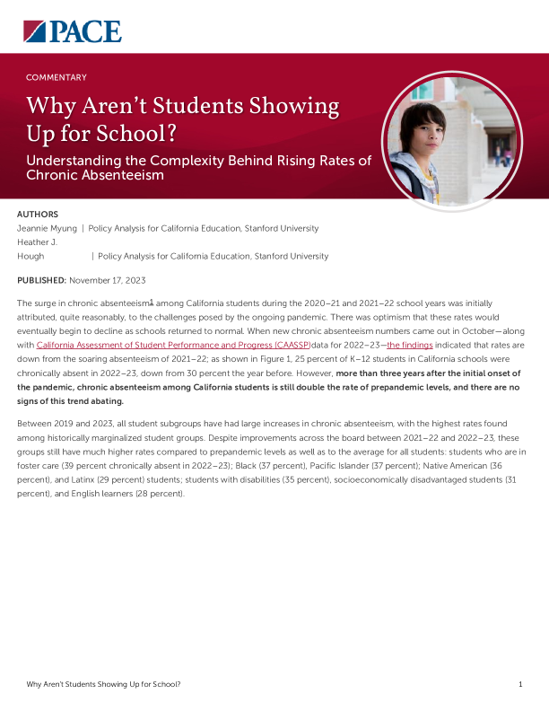 Why Aren’t Students Showing Up for School? PDF