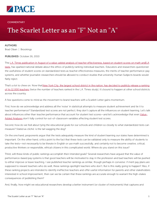 The Scarlet Letter as an "F" Not an "A" PDF