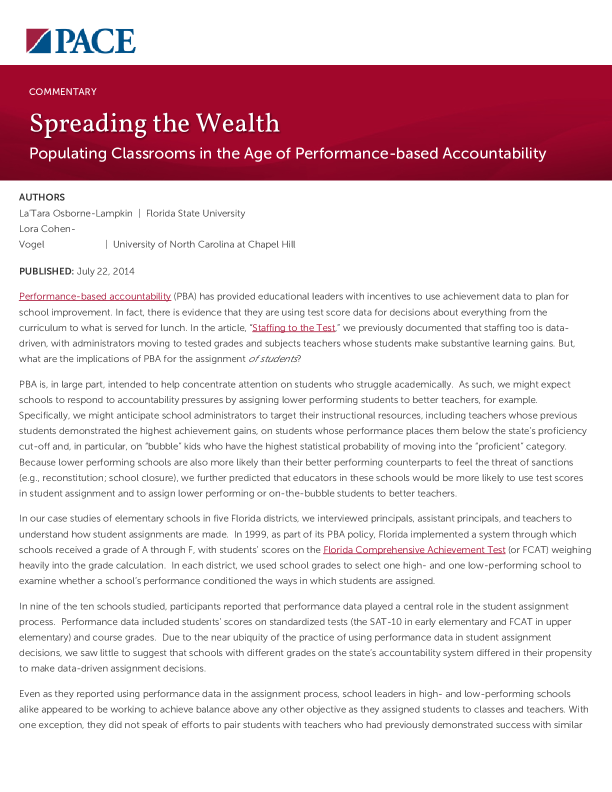 Spreading the Wealth PDF