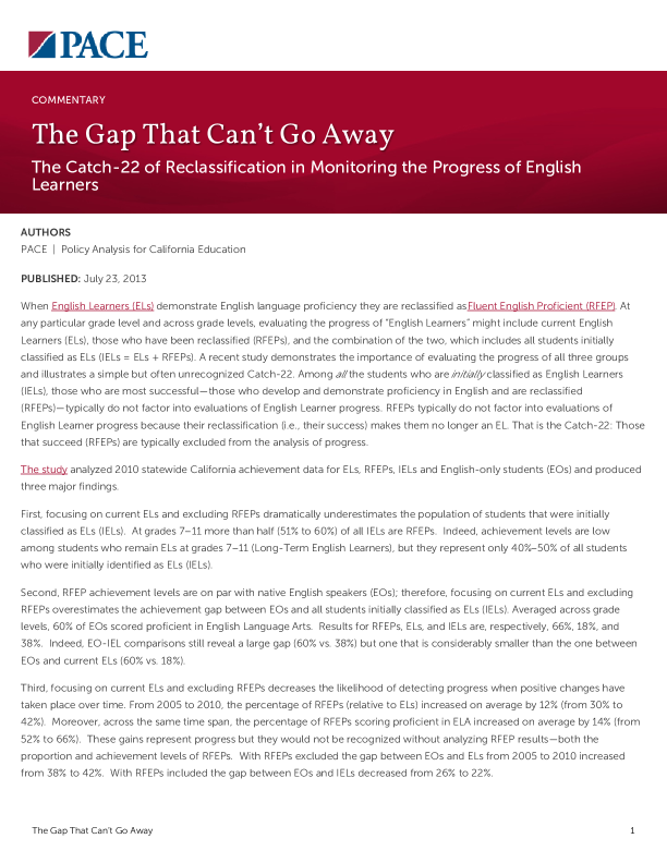 The Gap That Can’t Go Away PDF