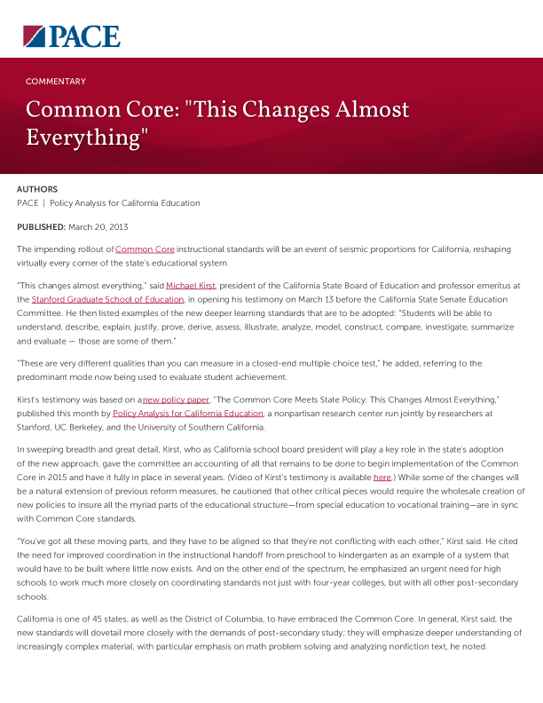 Common Core: "This Changes Almost Everything" PDF