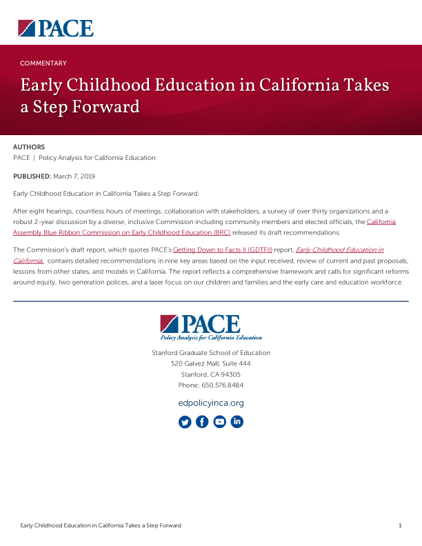 Early Childhood Education in California Takes a Step Forward PDF