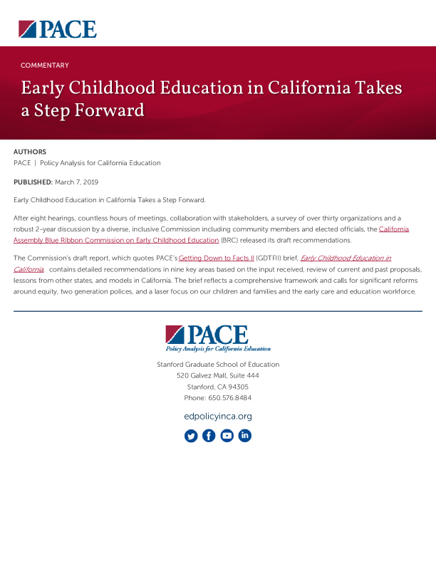 Early Childhood Education in California Takes a Step Forward PDF