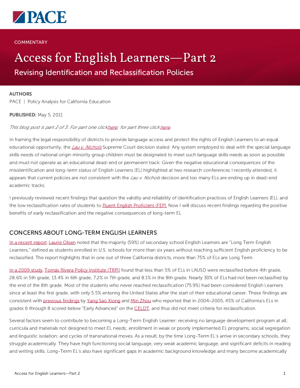 Access for English Learners—Part 2 PDF