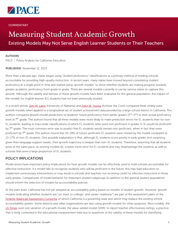 Measuring Student Academic Growth PDF