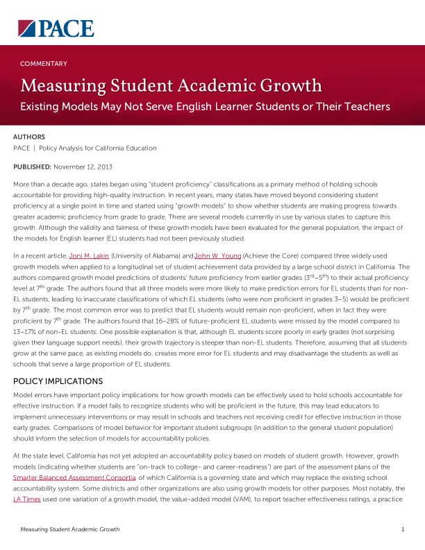 Measuring Student Academic Growth PDF