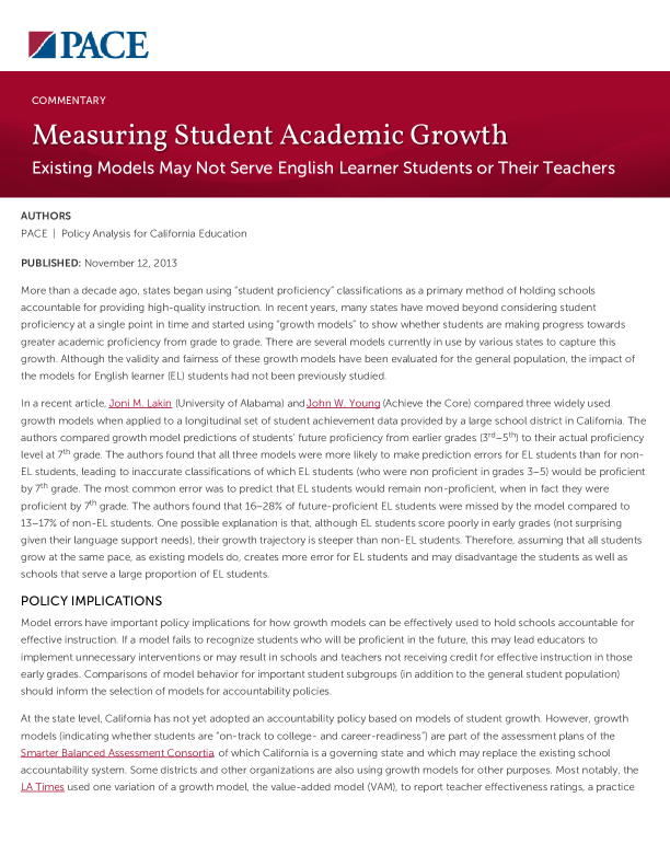 Measuring Student Academic Growth PDF