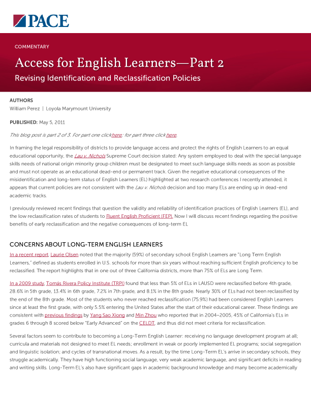 Access for English Learners—Part 2 PDF